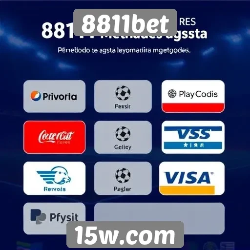 Métodos de pagamento aceitos pelo 8811bet